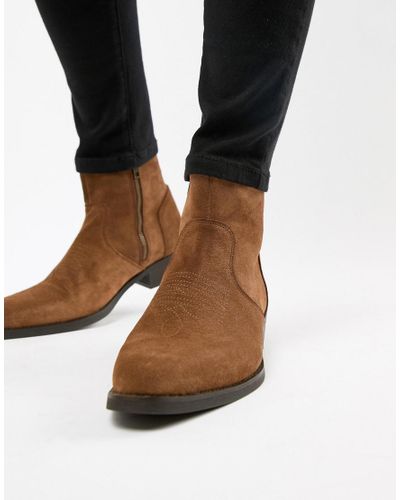 suede cuban heel boots