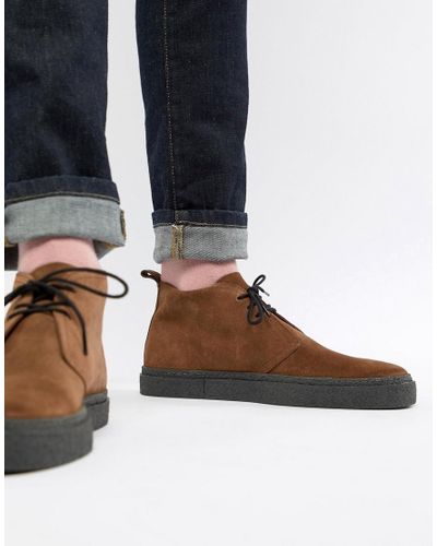 Botas de caa media en ante marrn Hawley de Fred Perry de Ante de color  Marrón para hombre | Lyst