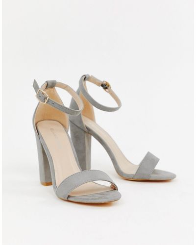grey sandals heels