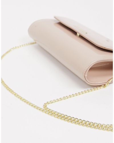 Lipsy Envelope Clutch With Chain Strap in Pink - Lyst