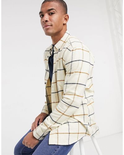 only & sons utility overshirt in beige
