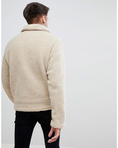 new look borg jacket