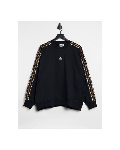 adidas leopard luxe black sweatshirt