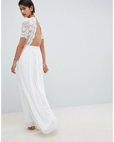 v neck white maxi dress