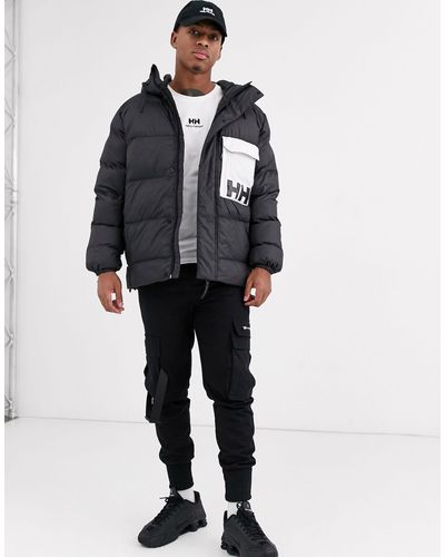 helly hansen black puffer jacket