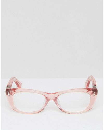 L'Agent by Agent Provocateur Lace Agent Provocateur Clear Lens Sunglasses  in Pink - Lyst