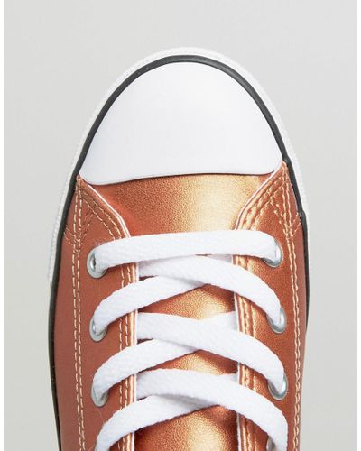 Star Dainty Rose Gold Metallic Trainers 
