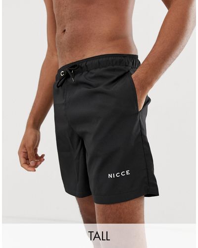 Nicce London Synthetic Shorts With Logo in Black for Men - Lyst