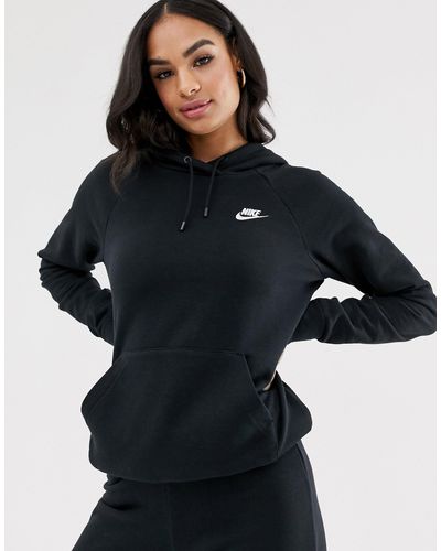 Nike Cotton Black Essentials Hoodie - Lyst