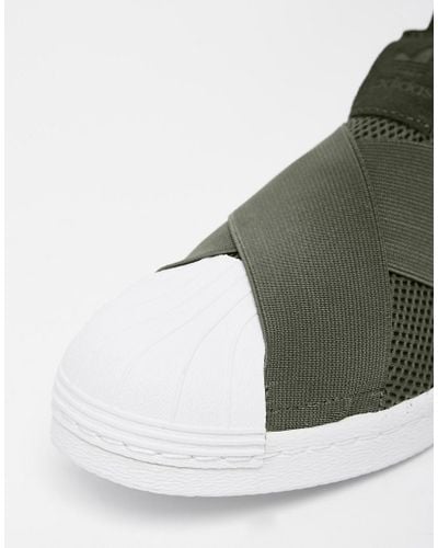 adidas originals womens superstar slip on trainer