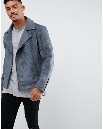 faux suede coat mens