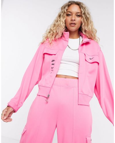 pink nike swoosh jacket