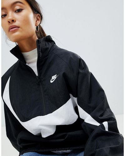 nike black oversized track jacket