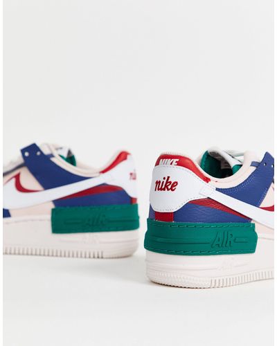 Zapatillas en azul marino y rosa Air Force 1 Shadow Nike de Cuero de color  Azul | Lyst