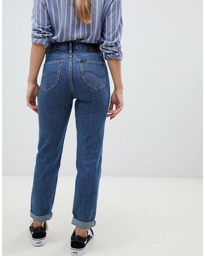 Lee Jeans Denim Lee Mom Straight Jeans in Blue - Lyst
