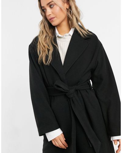 monki long belted coat