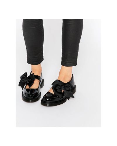 dr martens black mariel flat shoes
