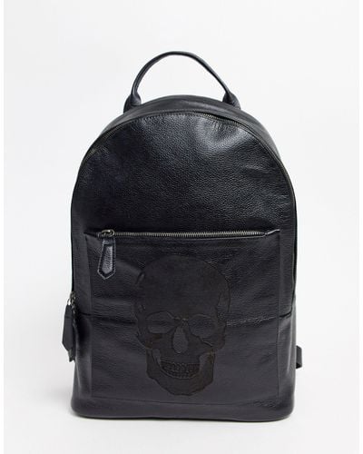 leather skull backpack
