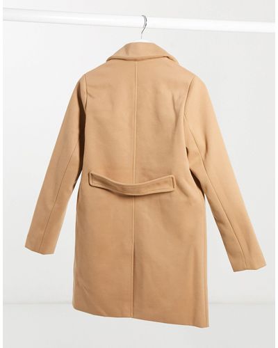 Fashion Union Double Ted Pea Coat In Natural Lyst Fashion Union Double Ted Pea Coat, Fashion Union Pea Coat