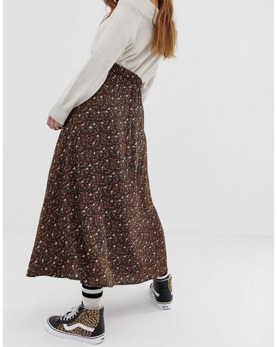 pull and bear cow print skirt