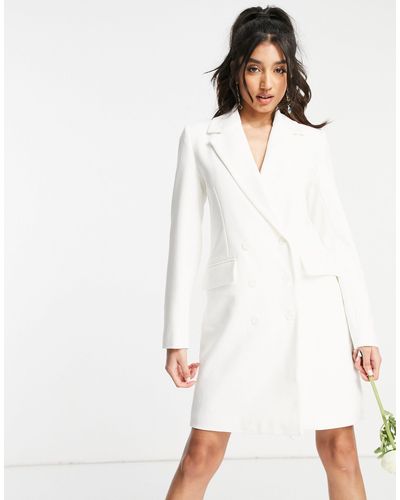 white blazer dress wedding