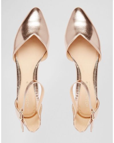 Dune Hyrah Rose Gold Flat Shoes 