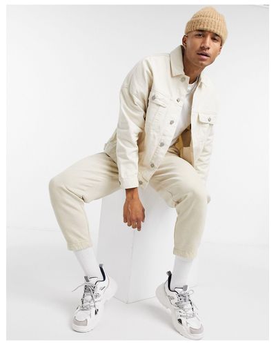 cream oversized denim jacket