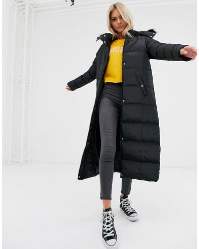 longline quilted jacket womens