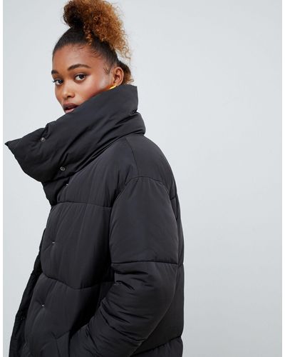 monki black puffer jacket
