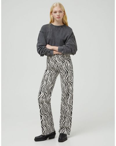 Pantaloni zebrati di Pull\u0026Bear | Lyst