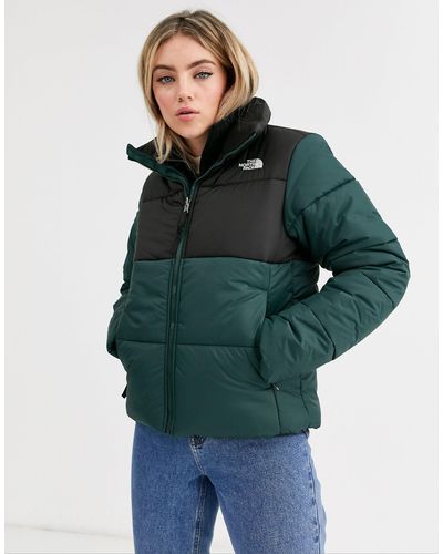dark green north face jacket