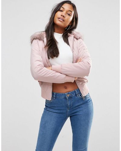 lipsy tracksuit fur hood