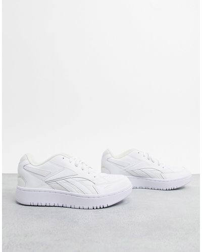 Reebok court double mix trainers in white Clearance