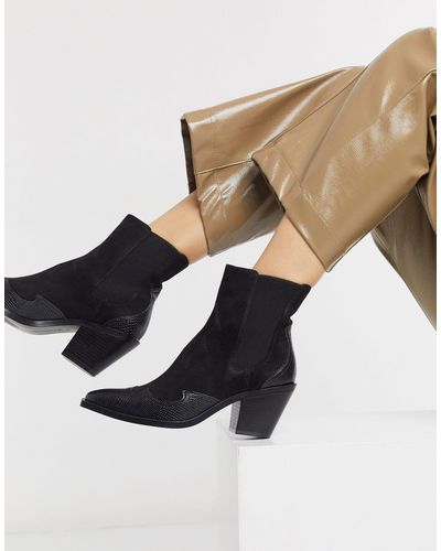Botines Chelsea negros Stradivarius de color Negro | Lyst