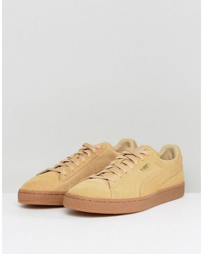 puma khaki suede trainers