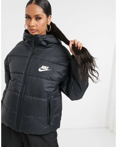 Nike Synthetic Padded Jacket With Back 