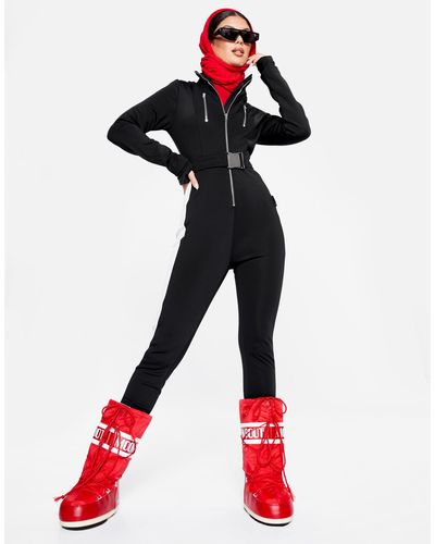 Tuta da sci slim nera di Missguided in Nero | Lyst