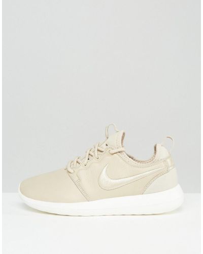 nike roshe two trainers in beige