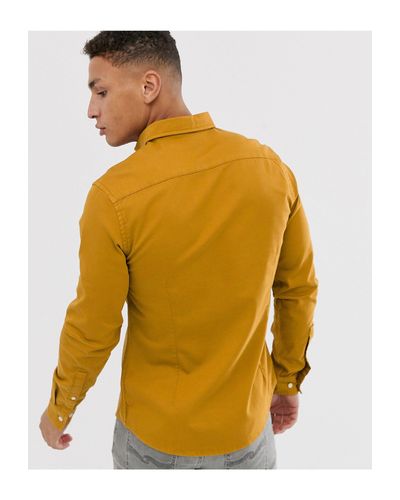 Caution Shackle coil denim yellow shirt 