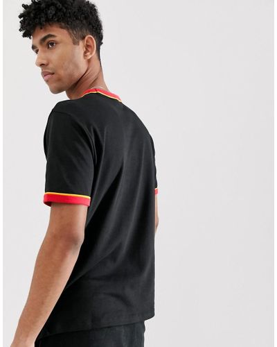 Fila Cotton Razee Ringer T-shirt With Stripe in Black for Men - Lyst