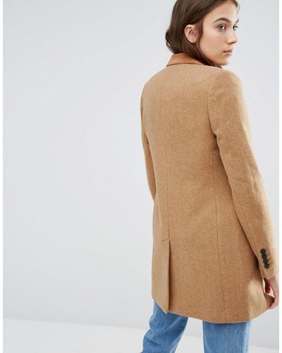 jack wills camel chelsea wool blend overcoat