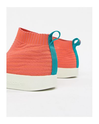 adidas Originals Adilette Primeknit Sock Summer Trainers in Orange for Men  - Lyst