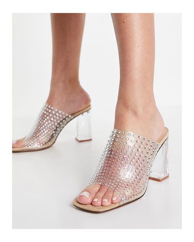 Nicely - sabot trasparenti con tacco e borchie di Steve Madden | Lyst