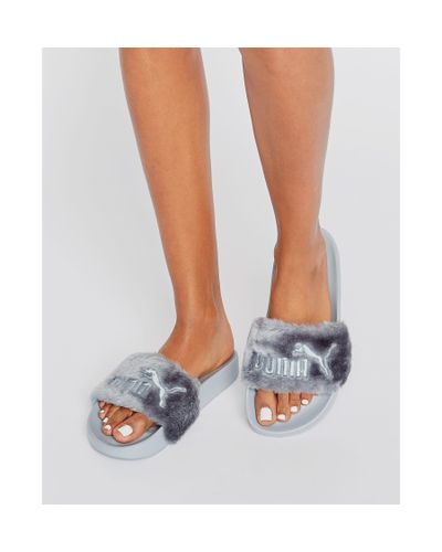 puma fluffy slides
