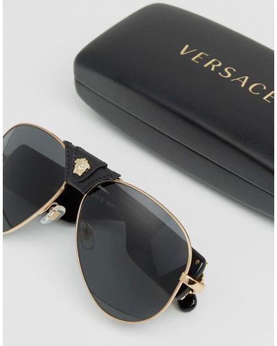 versace leather sunglasses