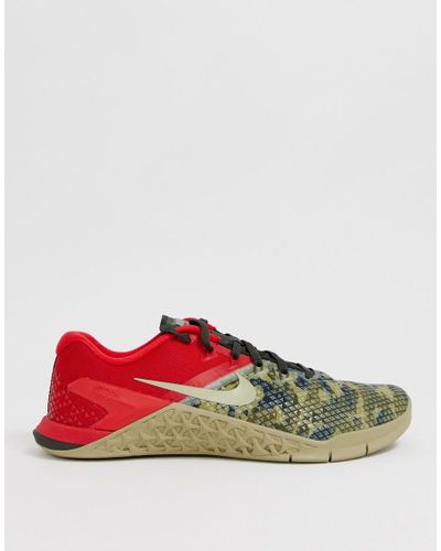 Zapatillas de deporte caqui de camuflaje Metcon 4 Nike de Tejido sintético  de hombre | Lyst
