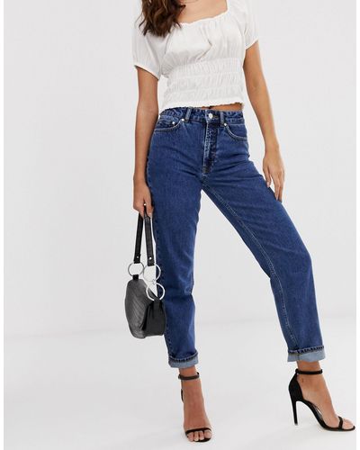 Vero Moda Denim Aware Mom Jean in Blue - Lyst