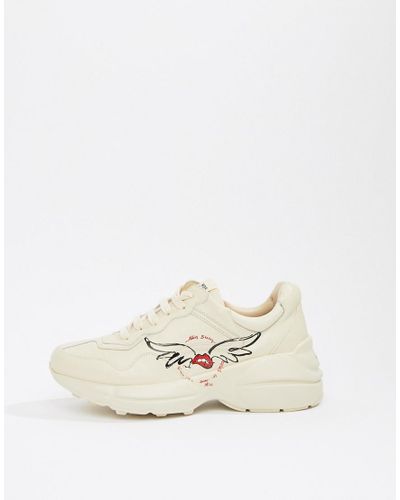 Miss Sixty Denim Chunky Trainer in Beige (Natural) | Lyst