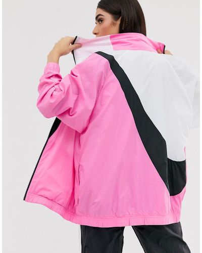 nike black oversized track jacket