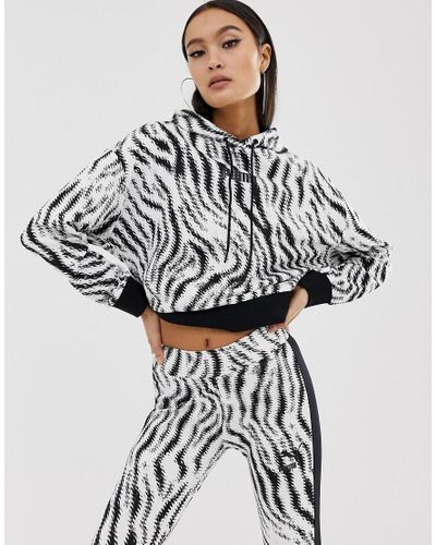 zebra print hoodie